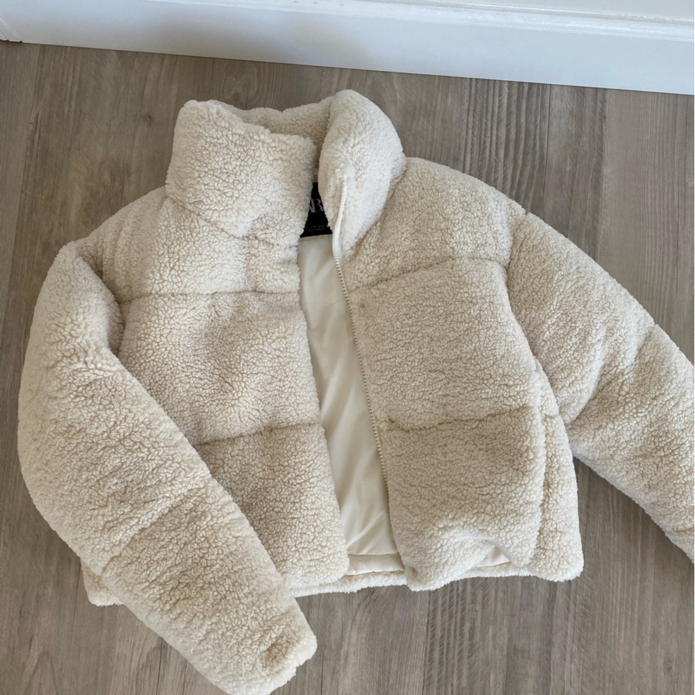 Zara - Sherpa puffer jacket
